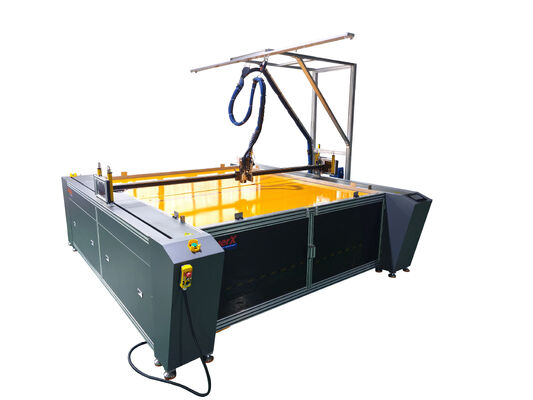 XY Glue Plotter CNC Gluing Machine with 1700*2500mm Working Size Hot Melt And Cold Glue In One Operation and 2-3Kg/h Glue Output