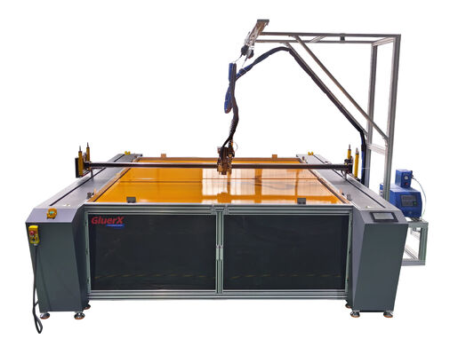 XY Glue Plotter CNC Gluing Machine with 1700*2500mm Working Size Hot Melt And Cold Glue In One Operation and 2-3Kg/h Glue Output